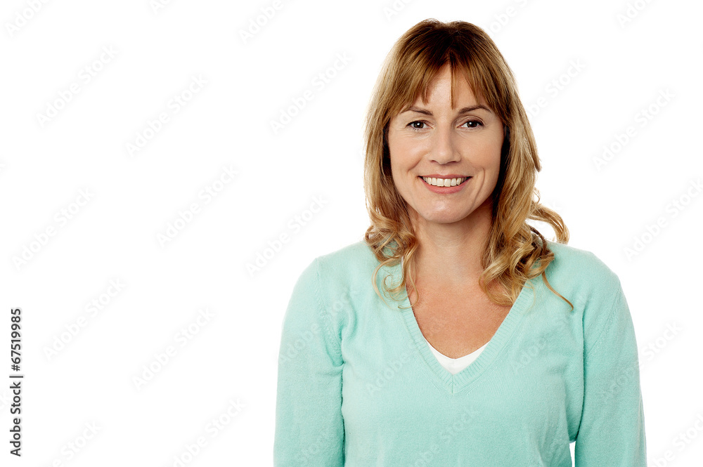 Casual woman on white background Casual woman on white background