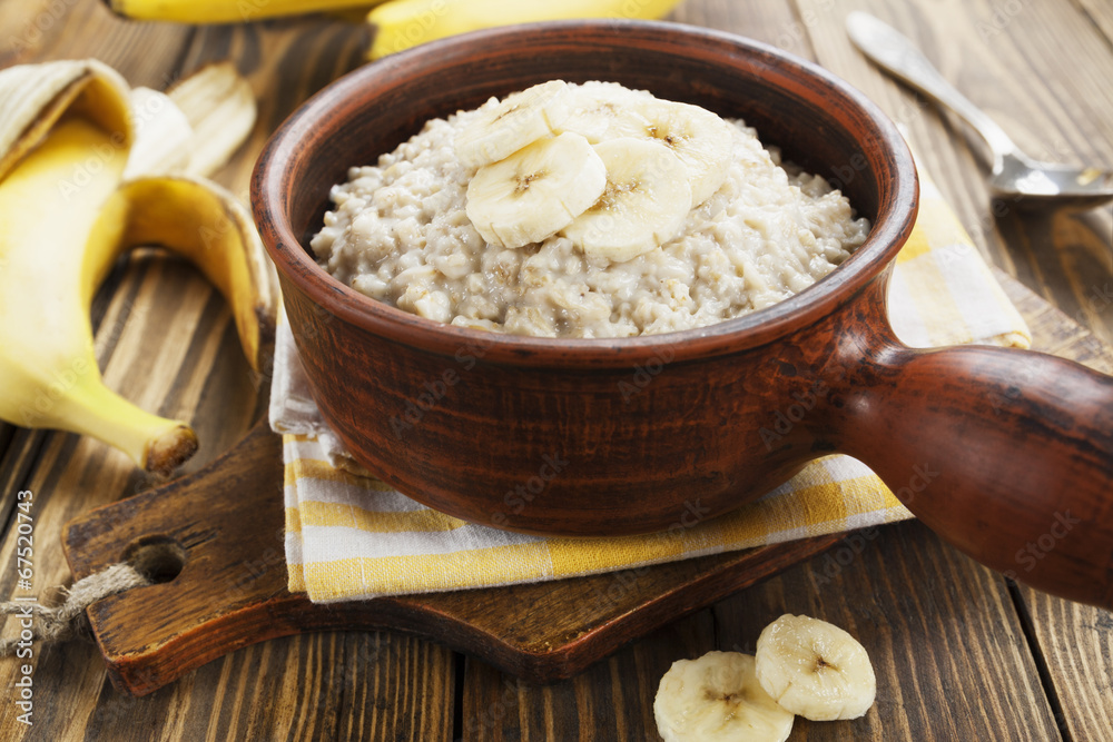 Oatmeal with bananas Oatmeal with bananas