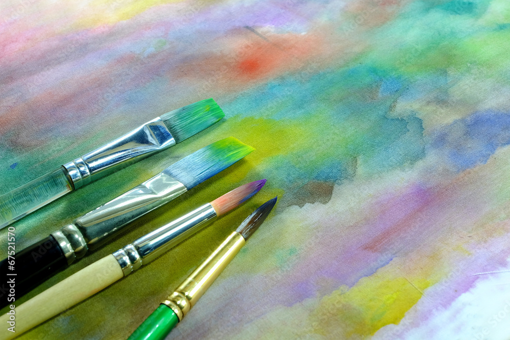 watercolor paint brushes