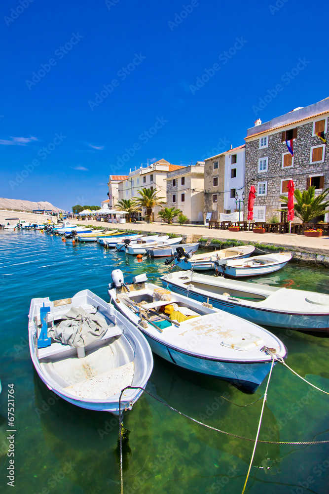 Obraz premium Summer view of Pag town