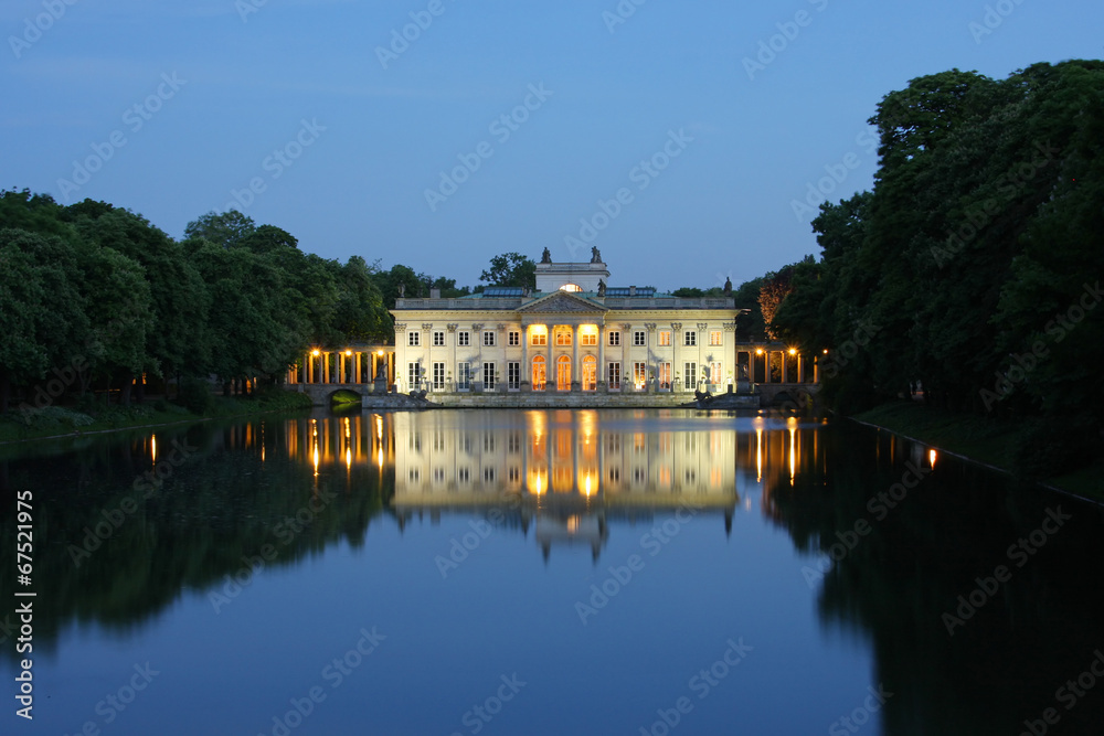 Palace on the water in Lazienki Park