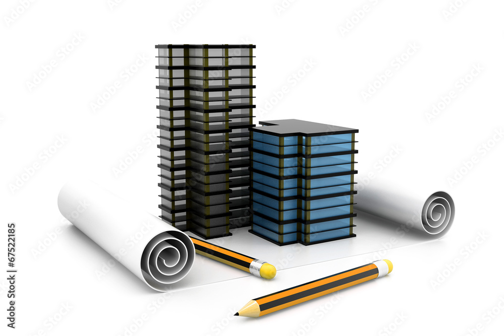 Modern urban building project Modern urban building project