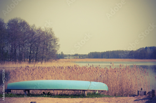 Принти на полотні Boat near the lake