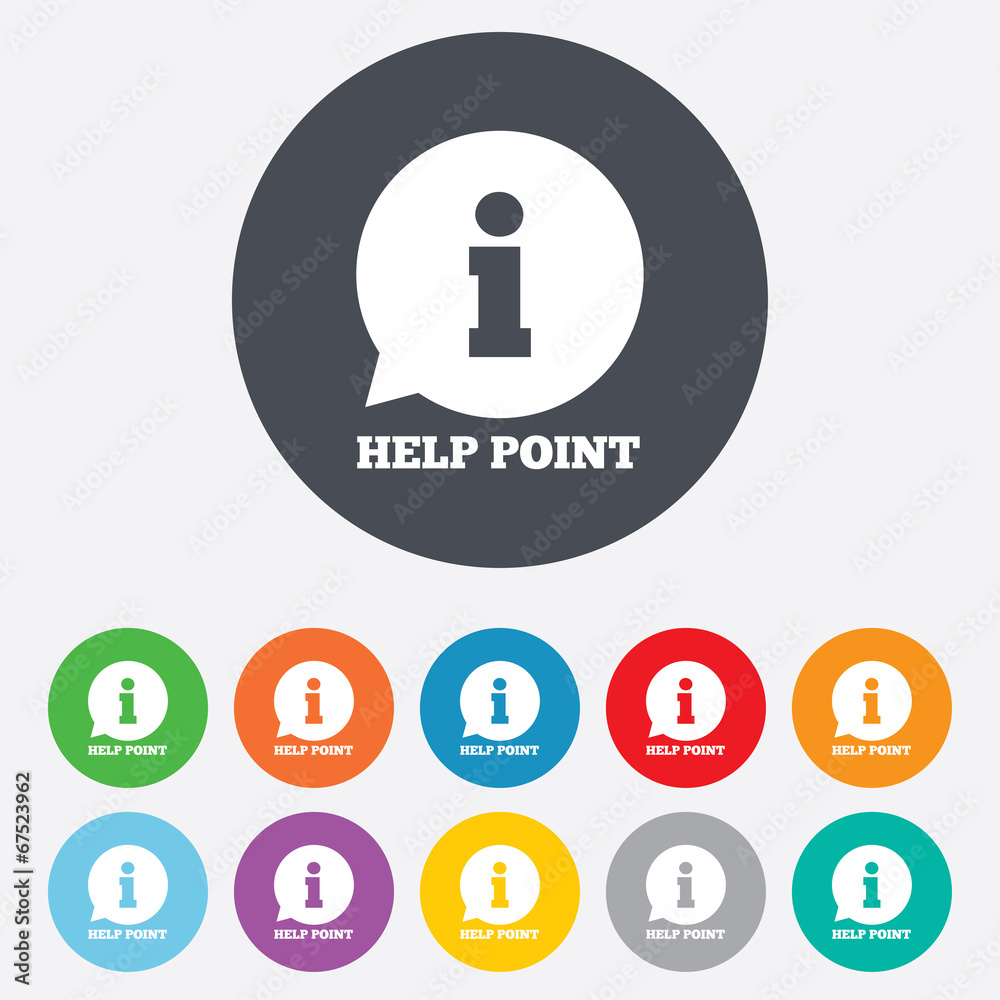 Help point sign icon. Information symbol. Help point sign icon. Information symbol.