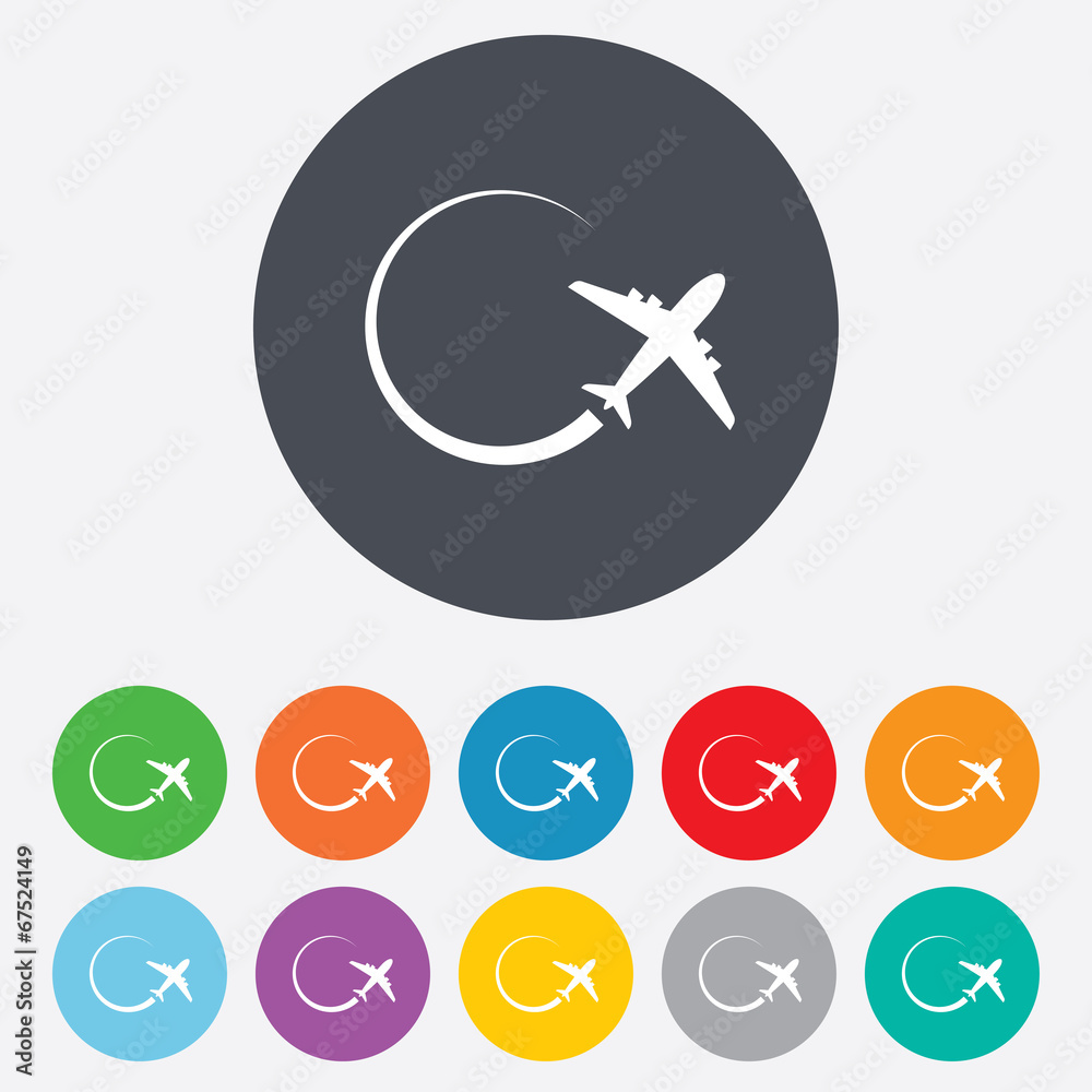 Airplane sign icon. Travel trip symbol. Airplane sign icon. Travel trip symbol.