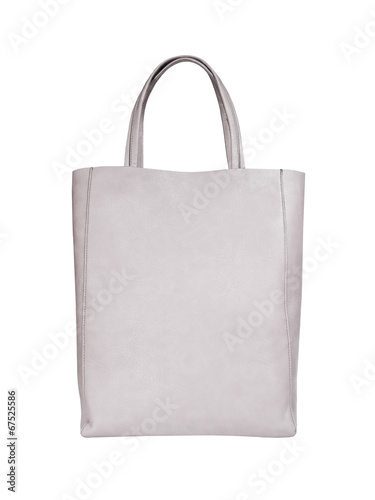 big gray handbag isolated on white background
