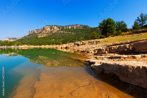 Toba reservoir in Serrania de Cuenca in summer