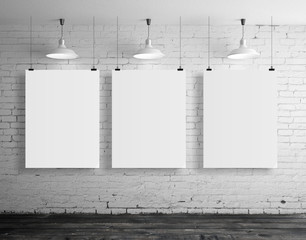 three blank frame