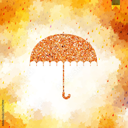 Umbrella and rain drops. EPS 10