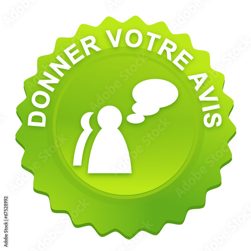 donner votre avis sur bouton web denté vert