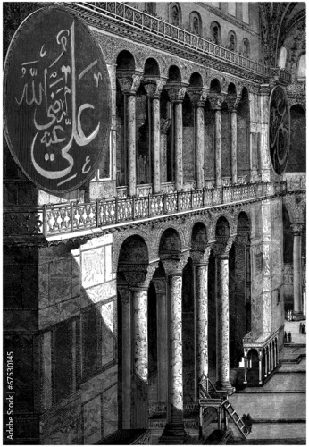 Istanbul - St Sophia : Inside - 19th century