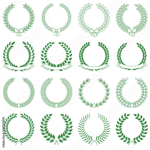 vector collection: laurel wreaths