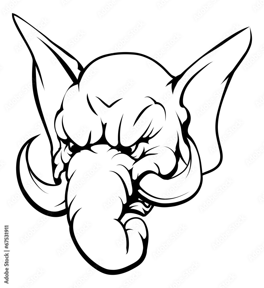 Elephant mascot character Elephant mascot character