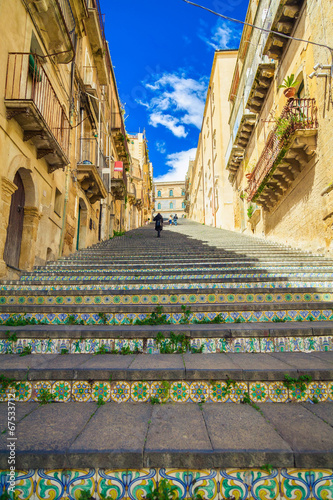 famous steps at Caltagirone, Sicily