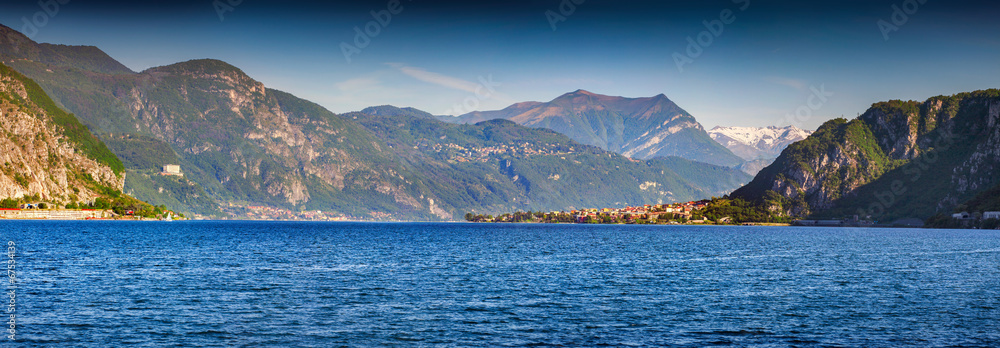 Obraz premium Panorama of the city Dervio