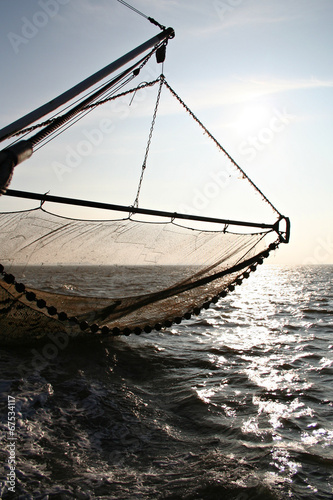 Fangnetze auf dem Krabbenkutter, Nordsee