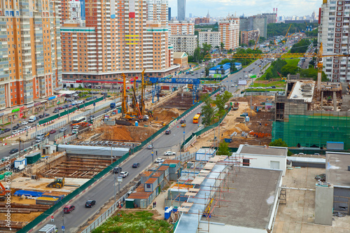 Construction of the metro line