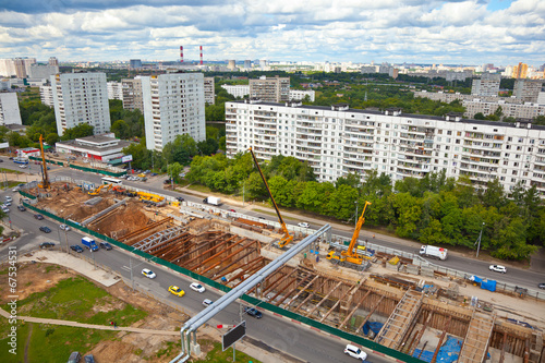 Construction of a new metro line in Moscow Michurinskom Avenue