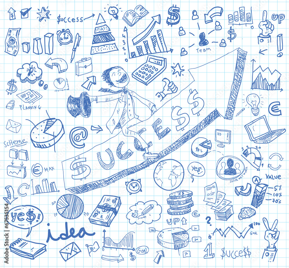 business doodles set