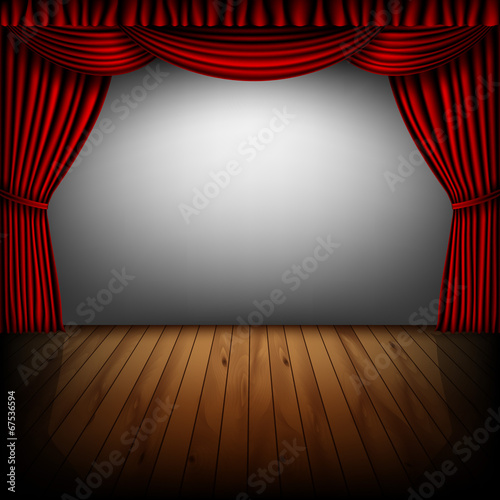 red curtain and cinema screen