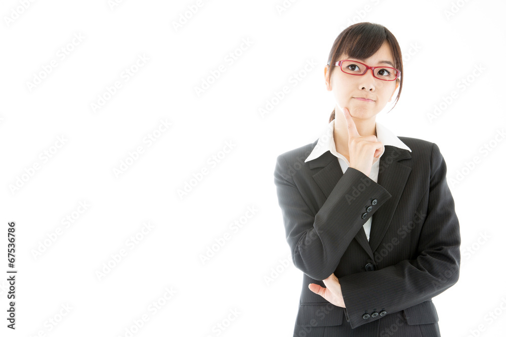 portrait of asian businesswoman on white background portrait of asian businesswoman on white background