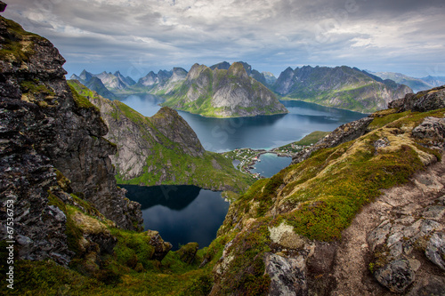 Beautiful Norwegian landscape - fjords photo