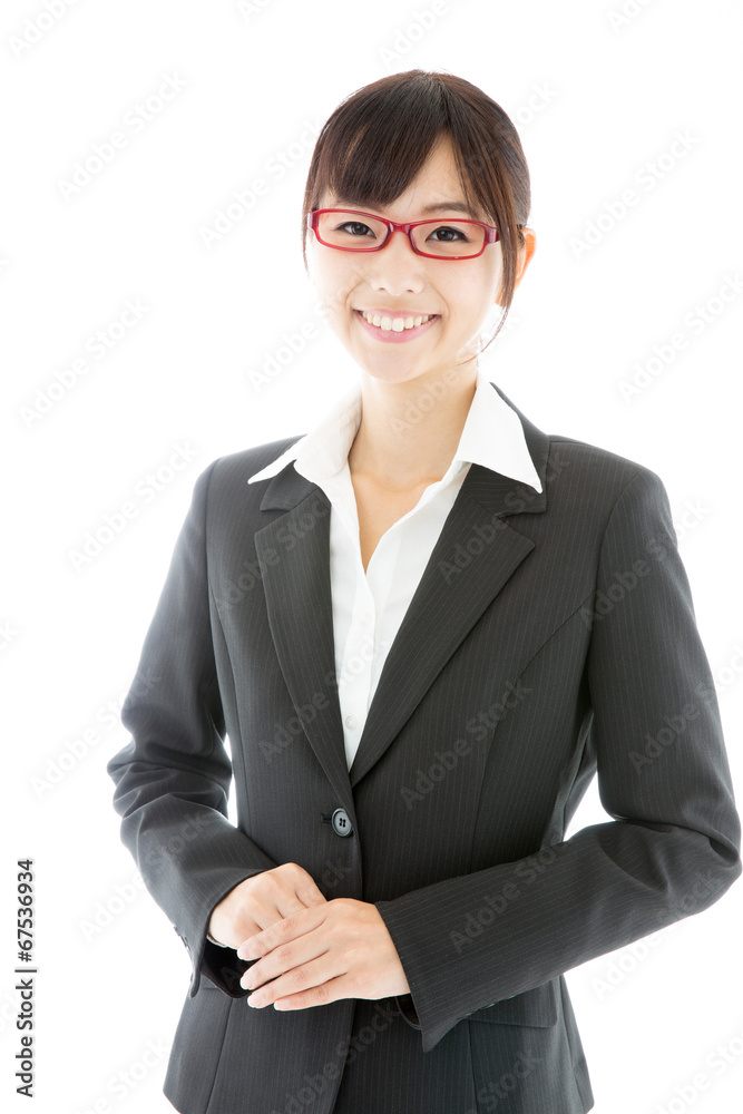 portrait of asian businesswoman on white background portrait of asian businesswoman on white background