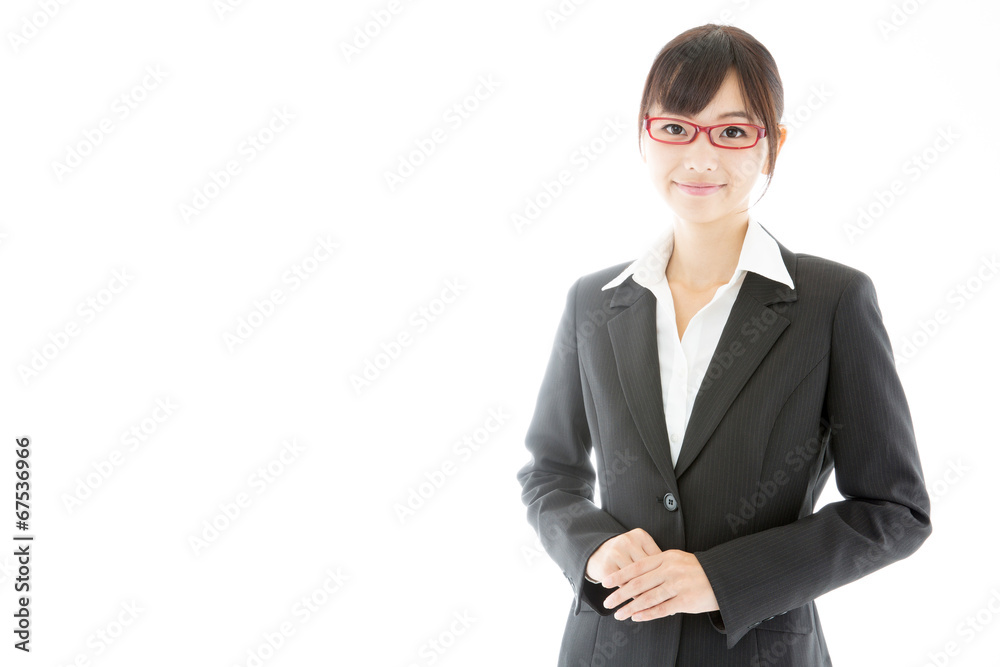 portrait of asian businesswoman on white background portrait of asian businesswoman on white background