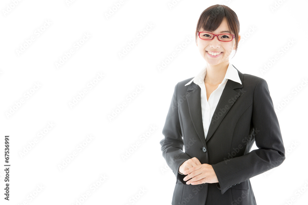 portrait of asian businesswoman on white background portrait of asian businesswoman on white background