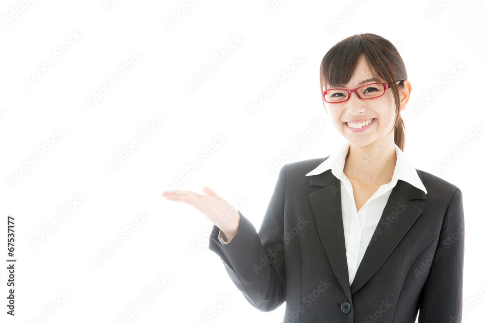 portrait of asian businesswoman on white background portrait of asian businesswoman on white background
