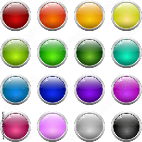 Free Download Glass shiny buttons set - GFXLoad