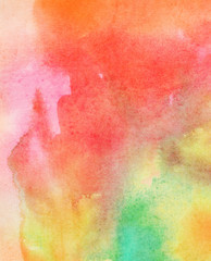 Abstract colorful watercolor painted background