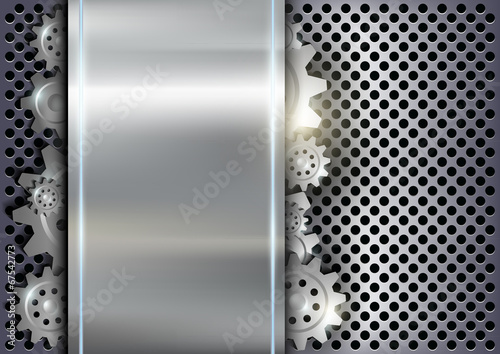 metal background with gears