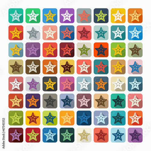 Flat design: starfish
