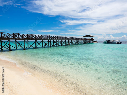 Pier at Sipadan Island, Sabah, Malaysia © R.M. Nunes