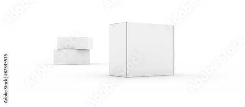 Blank boxes isolated on white