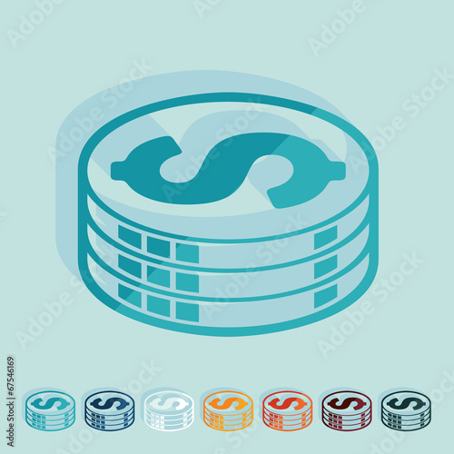 Flat design: money