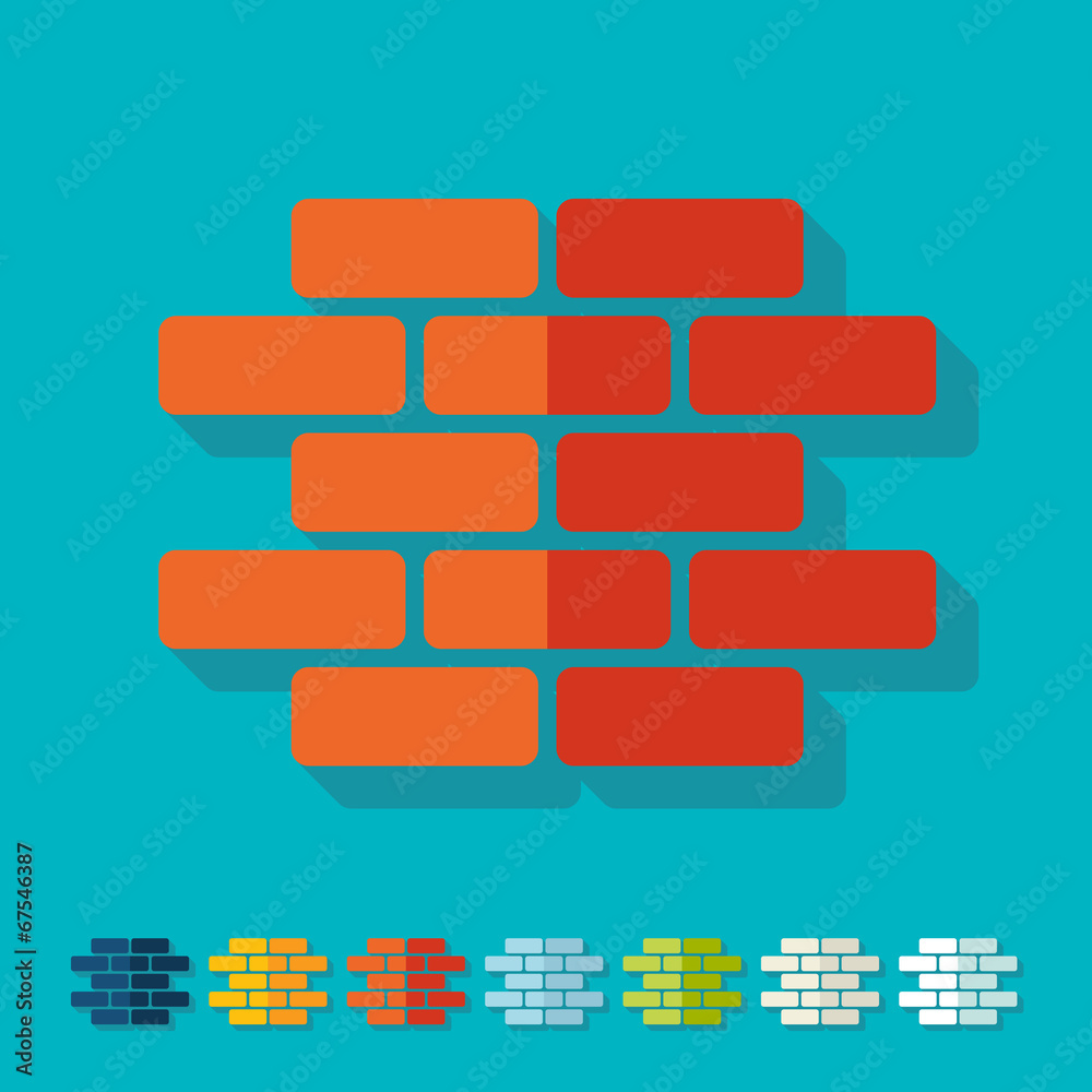 Flat design: brick Flat design: brick