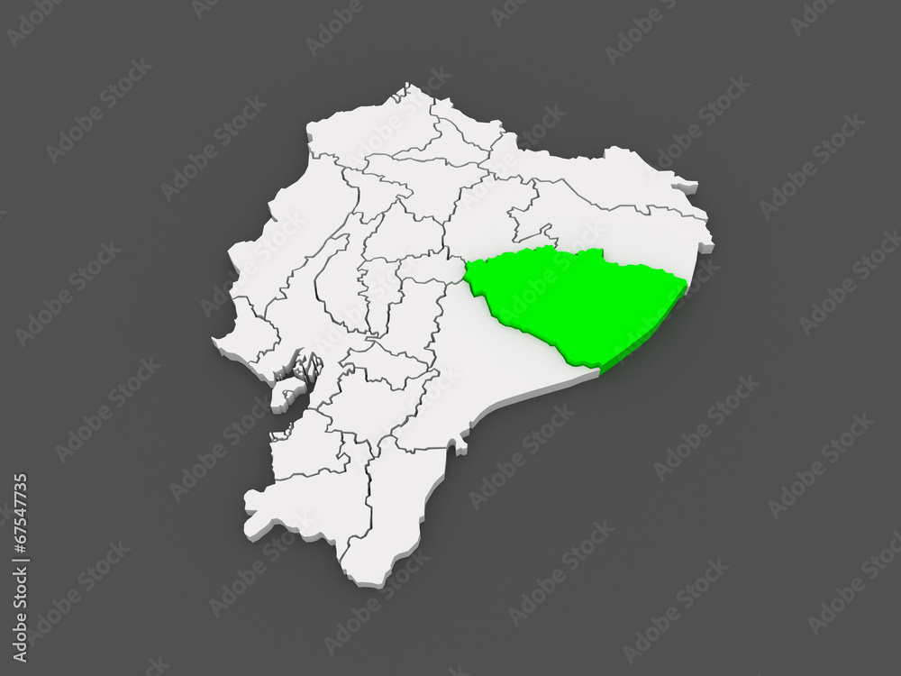 Map of Pastaza. Ecuador. Map of Pastaza. Ecuador.