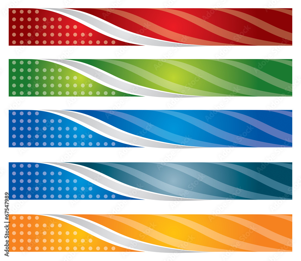 Header or banner design set Header or banner design set
