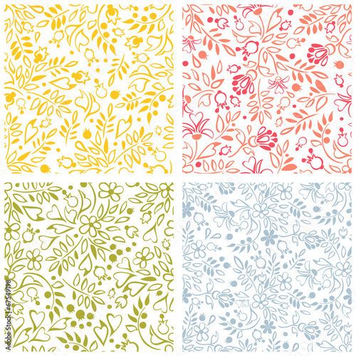 vector set of floral patterns