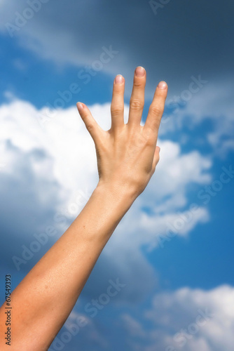 hand touch the sky