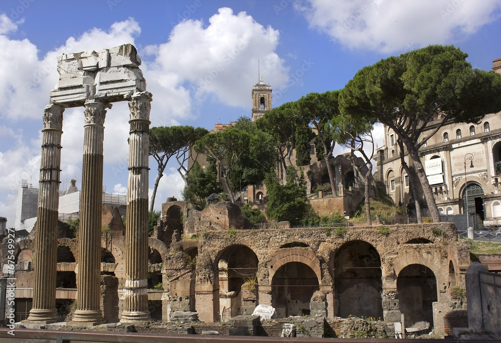 famous ancient Roman Forum, Rome, Italy