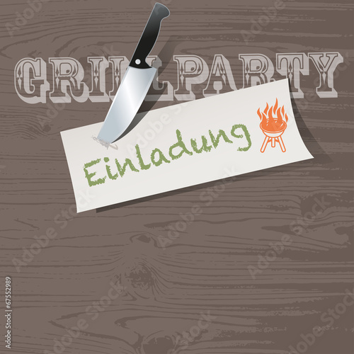Grillparty, Einladung, Textfläche, Vektor
