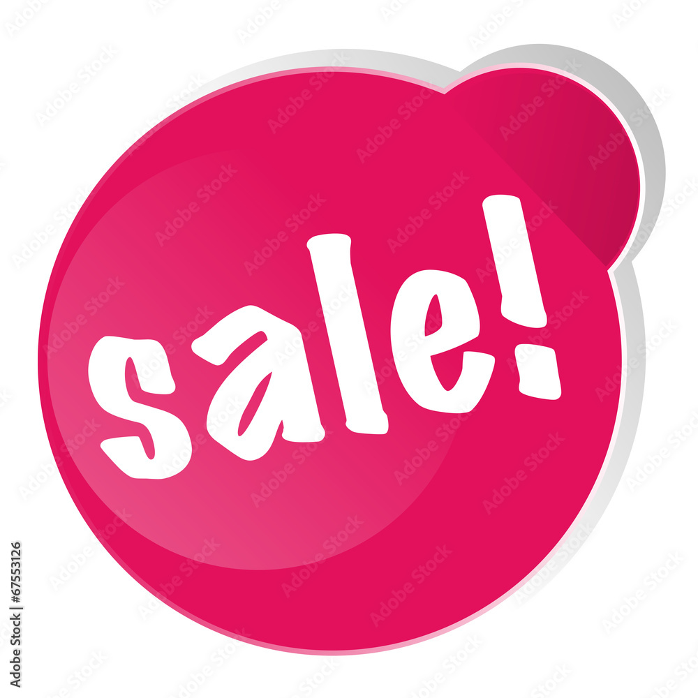 sale! button sticker 3d vector isolated pink sale! button sticker 3d vector isolated pink