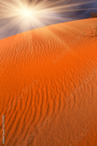 red sands in desert