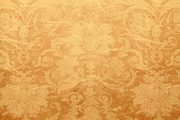 Vintage wallpaper with shabby tapestry pattern