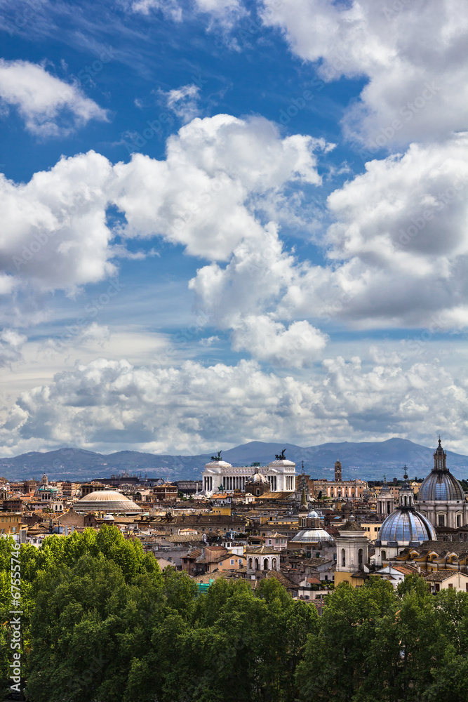 High point view over city of Rome Italy High point view over city of Rome Italy