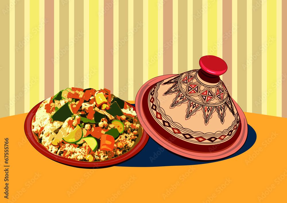 Couscous Kabyle Stock Vector Adobe Stock