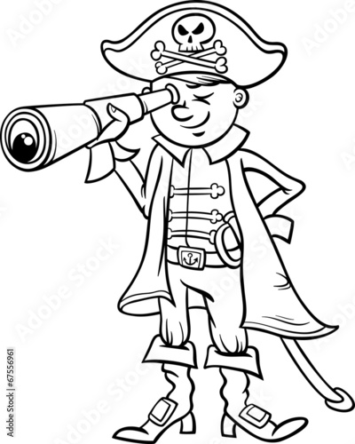 Wallpaper Mural pirate boy cartoon coloring page Torontodigital.ca